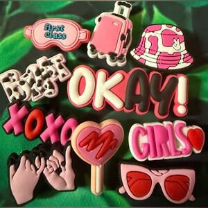 10 Cute Pink Croc Charms Shoe Charm Jibbit